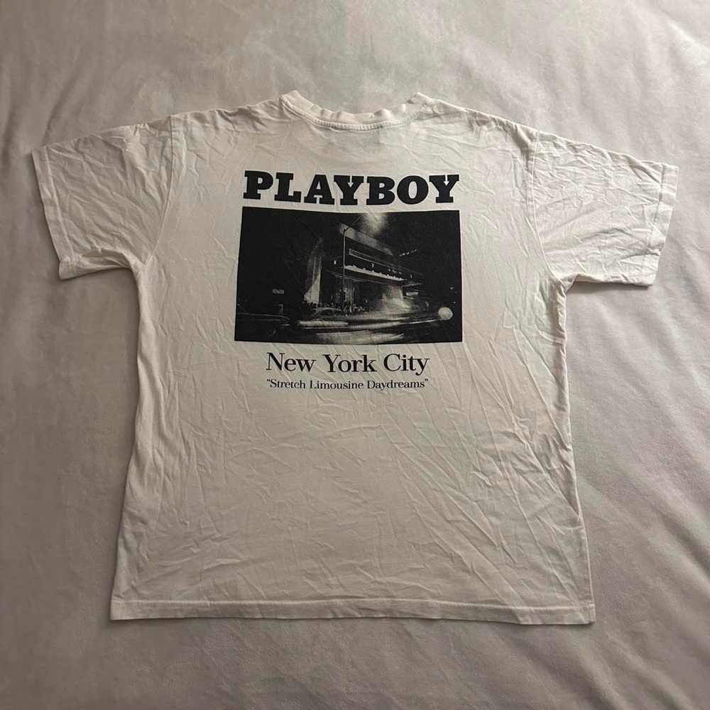 Playboy White Graphic T-Shirt for Men